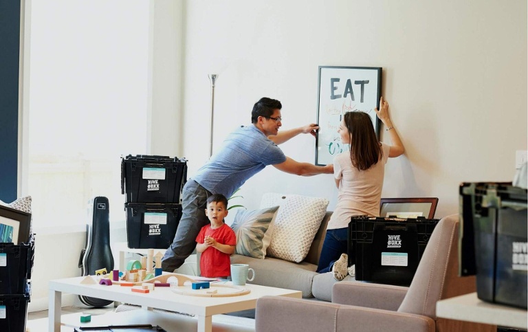 homeowners decorating their new homes